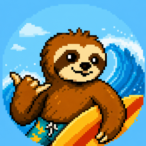Pixel art avatar of Shredder the Sloth